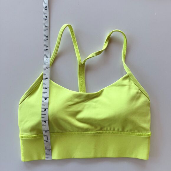 NWT Lululemon Flow Y Nulu Bra *Light Support, A–C Cups in Electric Lemon Size 6 - Picture 13 of 15